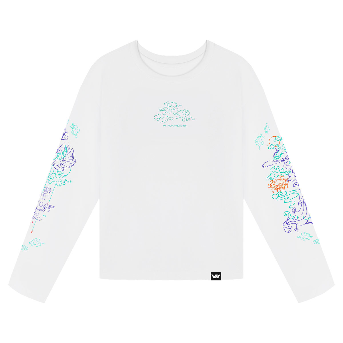 Лонгслив Журавль и лотос